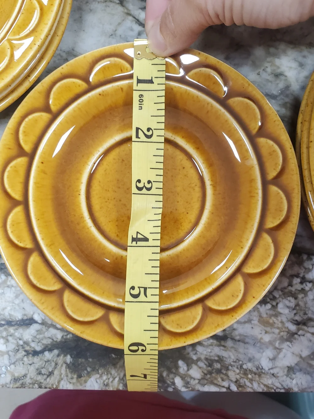 Homer Laughlin Harvest Gold Coffee Sauxers, Set Of 3